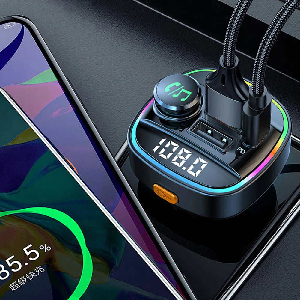 Your Music, Your Way: Bluetooth 5.0 FM Transmitter for Every Journey!