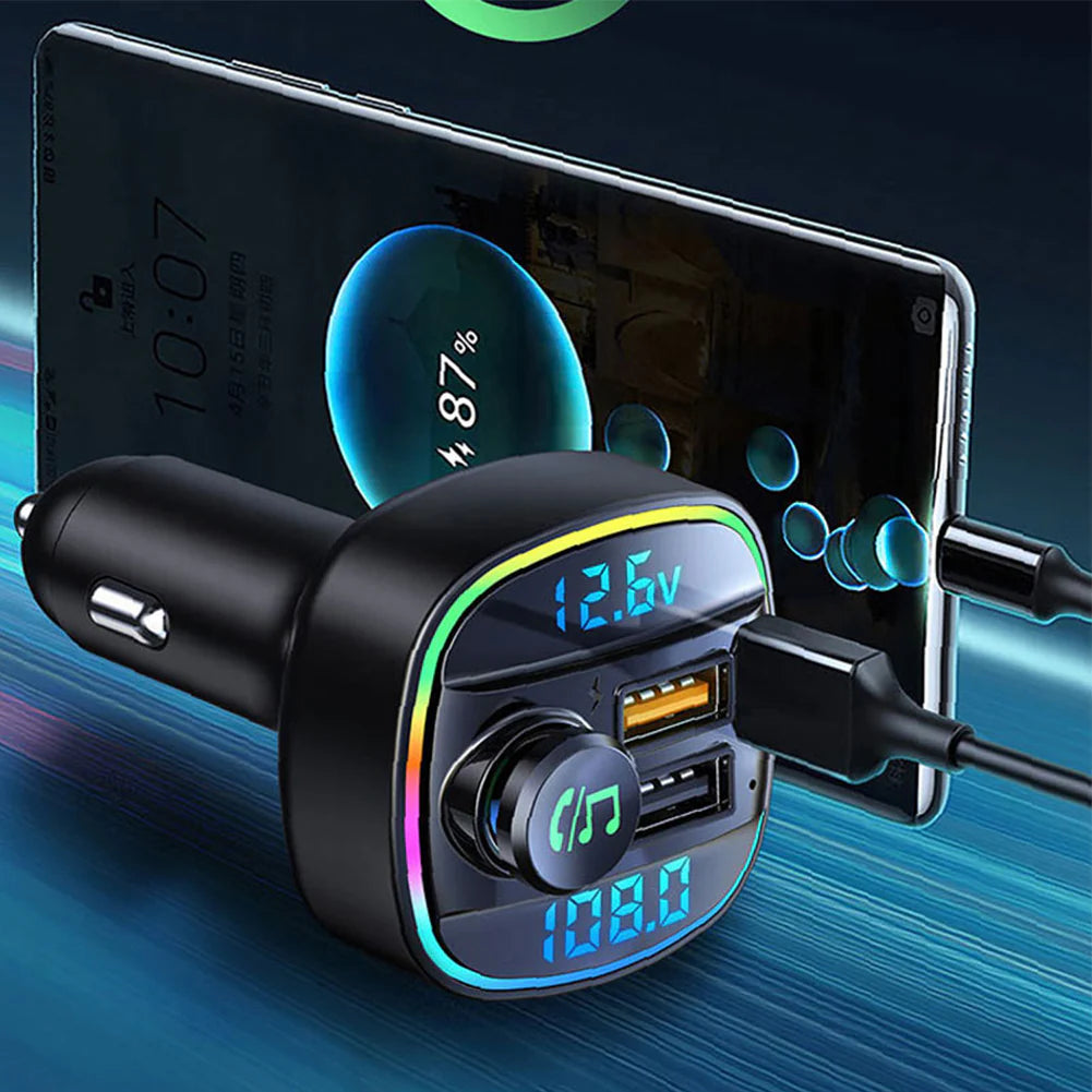 Your Music, Your Way: Bluetooth 5.0 FM Transmitter for Every Journey!