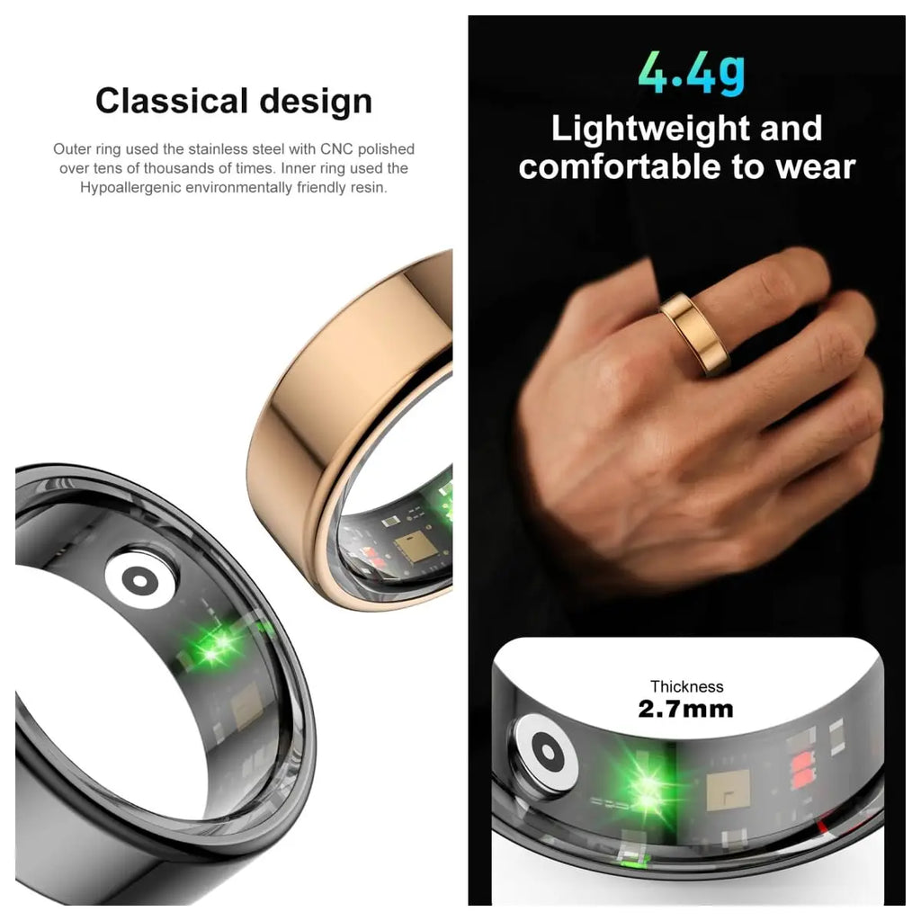 Smart Fitness Ring with Heart Rate Monitor!