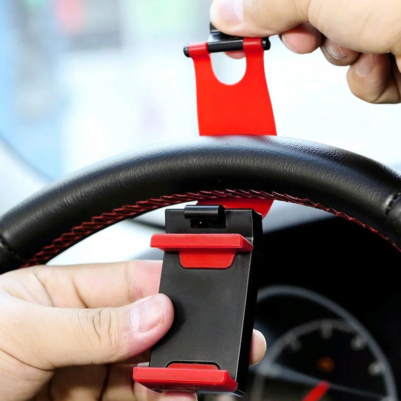 Car Steering Wheel Phone Clip Holder 