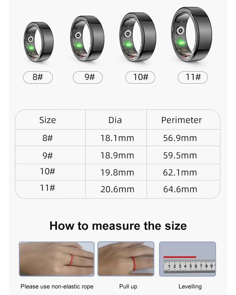 Smart Fitness Ring with Heart Rate Monitor!