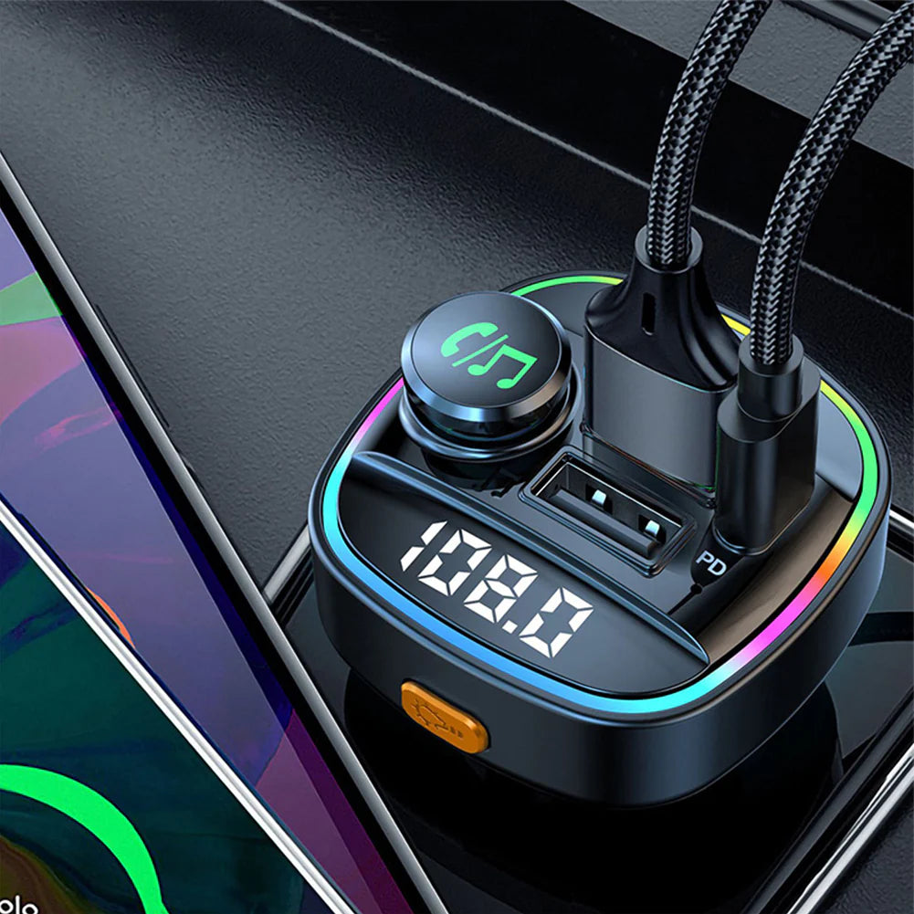 Your Music, Your Way: Bluetooth 5.0 FM Transmitter for Every Journey!